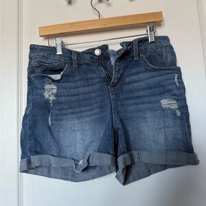 Time and Tru Distressed Blue Jean Shorts